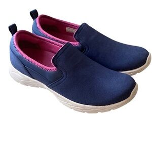 Vionic Blue and Pink Slip-On Sneakers